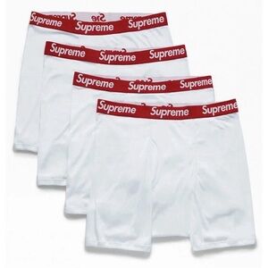 Supreme Hanes White Boxer Briefs Underwear (4 Pack) Men's small/medium/L